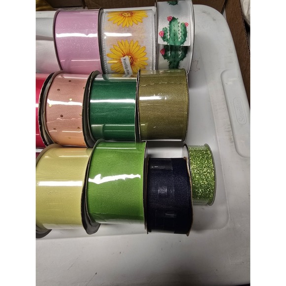 Ribbon Lot Mixed Grosgain Satin 51 Rolls - Picture 4 of 7